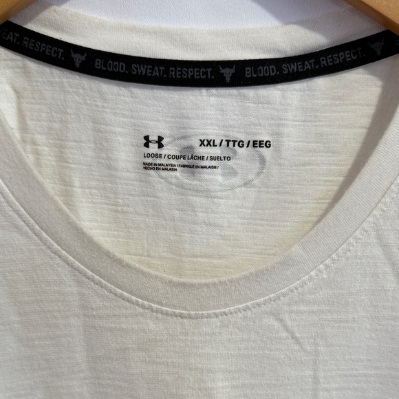 UNDER ARMOUR PROJECT ROCK WHITE MUSCLE TEE - Picture 3 of 6